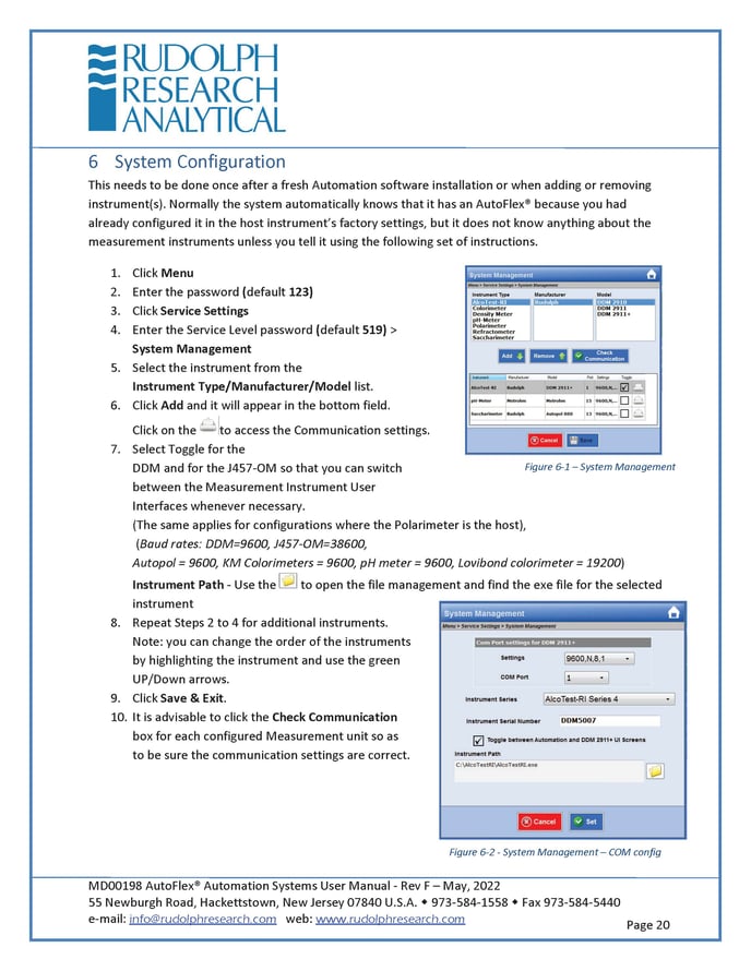 AutoFlex - System Configuration Rev F