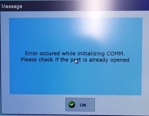 Error occurred while initiating comm